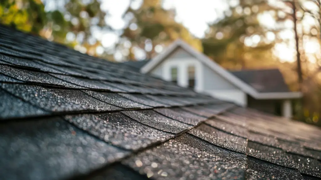 A photo of clean residential shingles